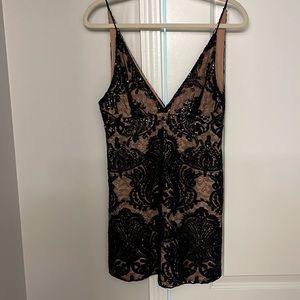 Free People Night Shimmers Lace Sequined Dress - Size 4